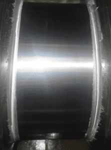 Crankpin of Wartsila 12V32 after Final Polishing