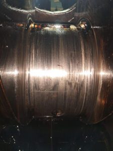 Wartsila Engine 8L32 crankshaft before grinding and polishing