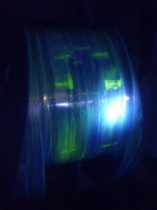 Crack detection test of Crankshaft of Wartsila 8L32 before grinding