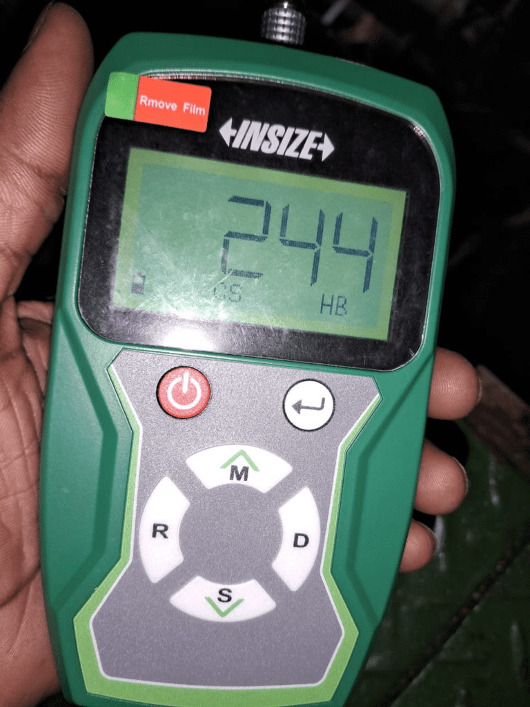 Hardness Check of Intermediate Shaft Bearing Sitting Diameter