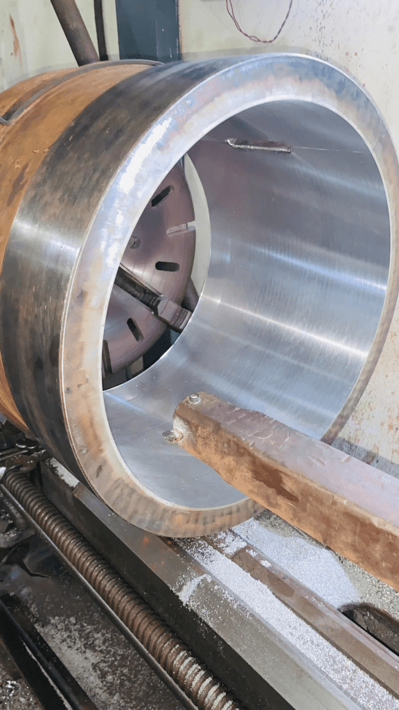 Intermediate Propeller Shaft Babbitt Bearing Under Machining